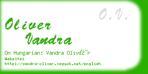 oliver vandra business card